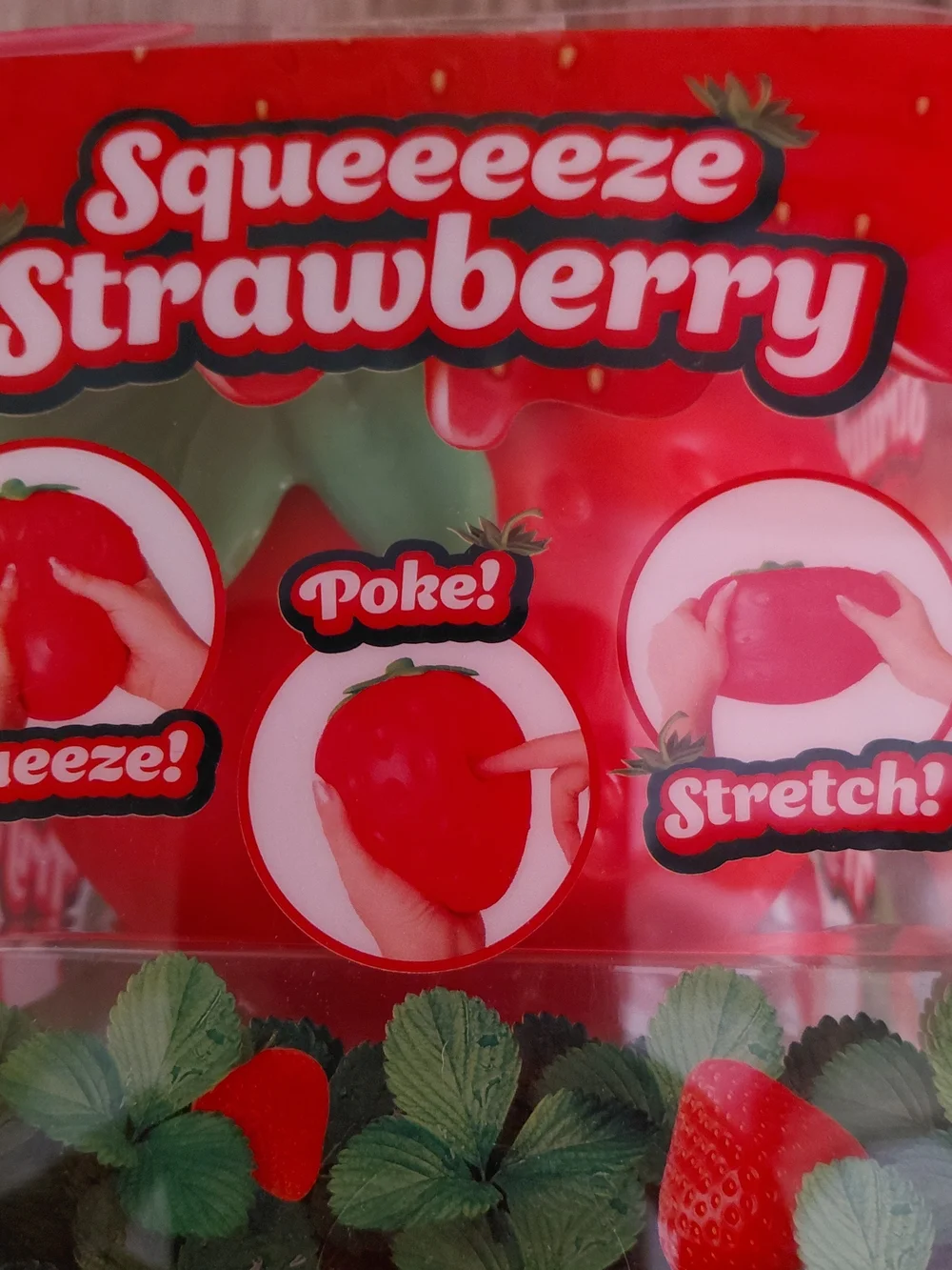 Sunny Days Jumbo Squeezy Squish Strawberry Squishy Toy Stress Relief Toy New
